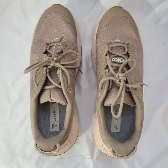 Hoka Transport Sneaker Men's Size 8.5 Lifestyle Shoe Dune/Eggnog Taupe - Picture 3 of 10